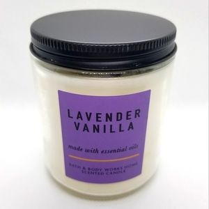 Bath & Body Works Lavender Vanilla Soy Wax Blend Lead Free Wick 3.5" Jar Candle